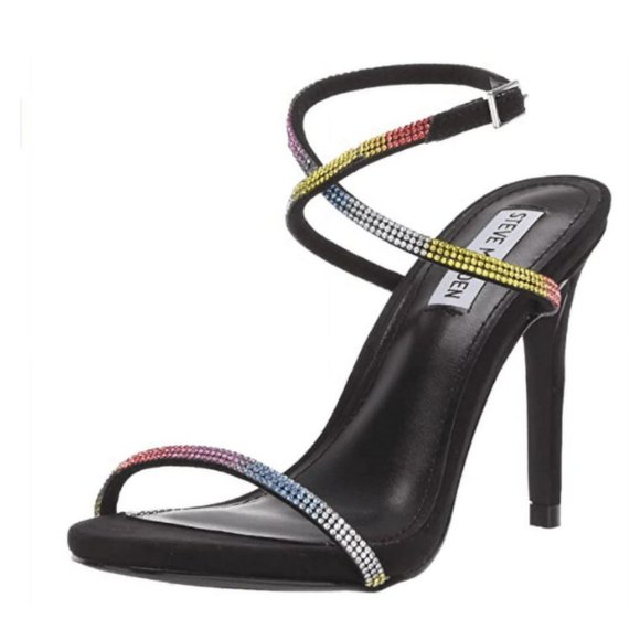 Steve Madden Festive Rhinestone Rainbow Sandal - Picture 1 of 7